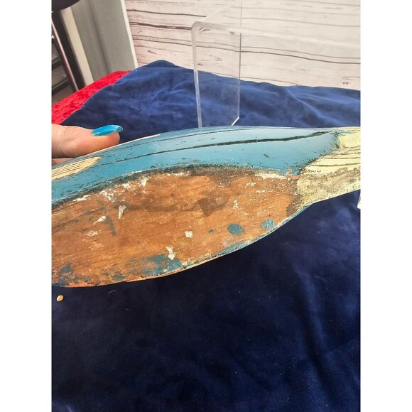 Wooden Handmade Fish Sculpture Home Decor Nautical‎ Beach Art Piece Rustic - Picture 5 of 12